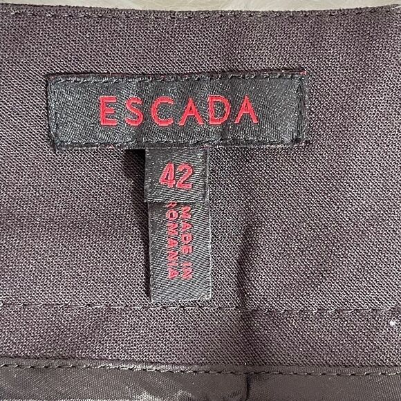 Escada Brown VTG Wool Blend Pants Sz 42/US 12 - Picture 3 of 5